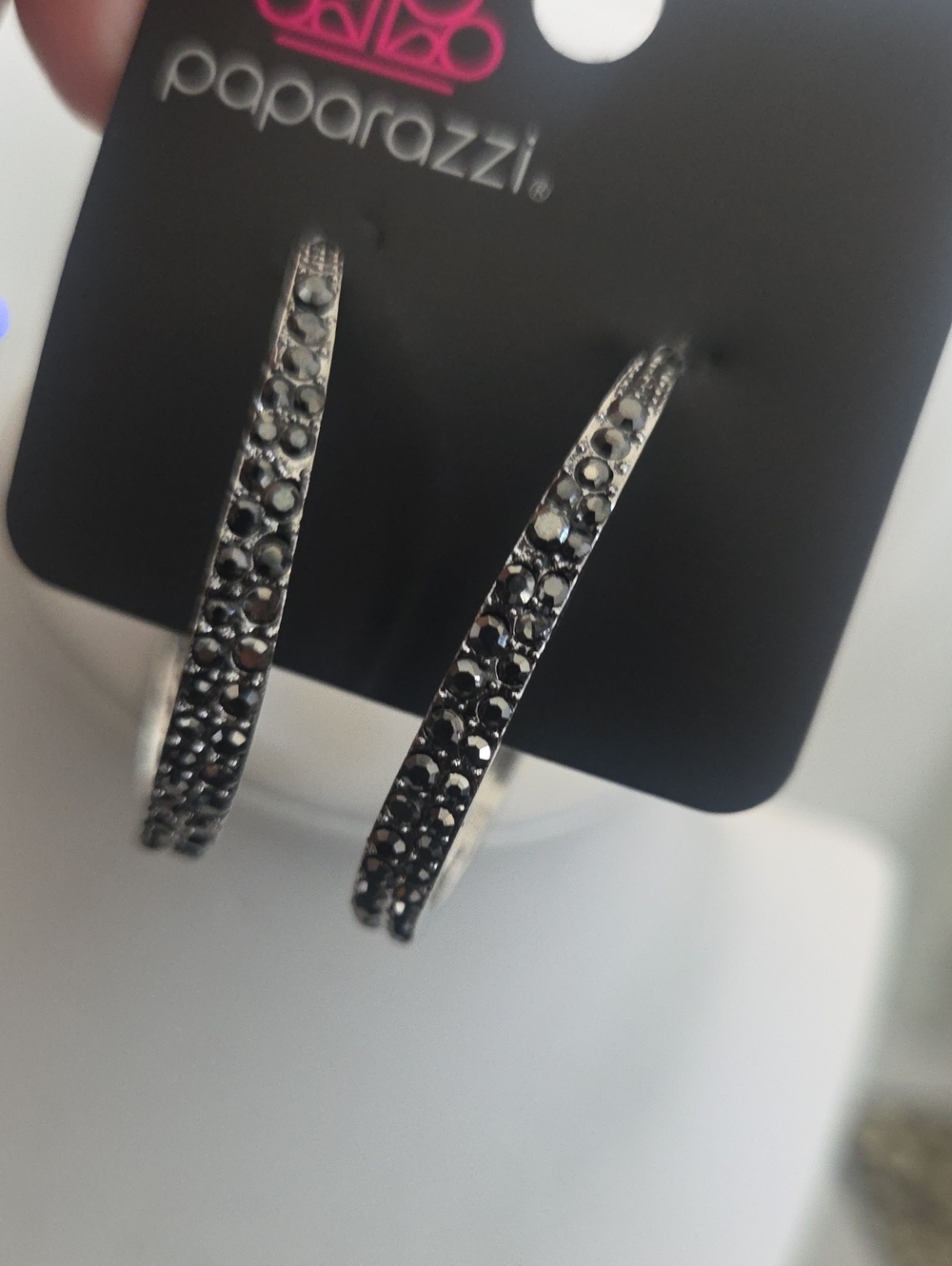 Paparazzi Tick Tick Boom Silver Hoop Earrings NWT